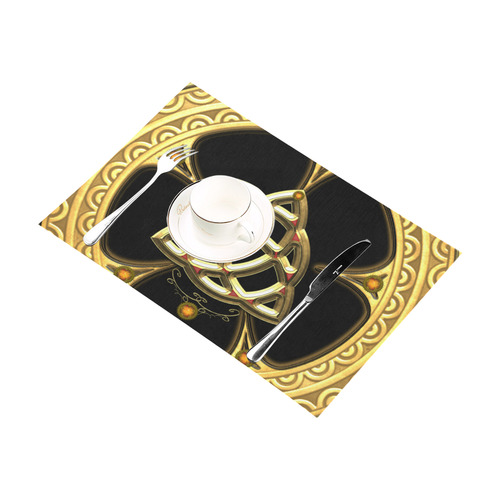 The celtic knote, golden design Placemat 12’’ x 18’’ (Four Pieces)