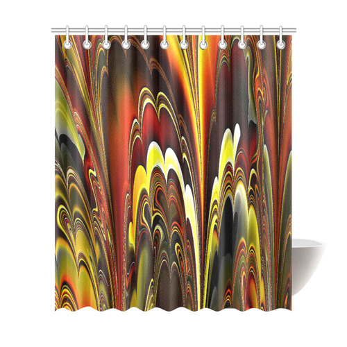 marbled fractal 417 A by JamColors Shower Curtain 72"x84"