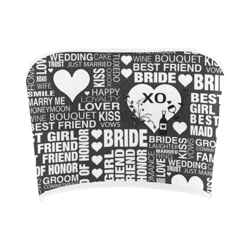 Bride Wedding Print Top Bandeau Top