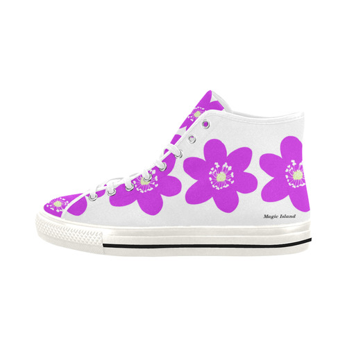 Red Anemone Hepatica. Inspired by the Magic Island of Gotland. Vancouver H Women's Canvas Shoes (1013-1)