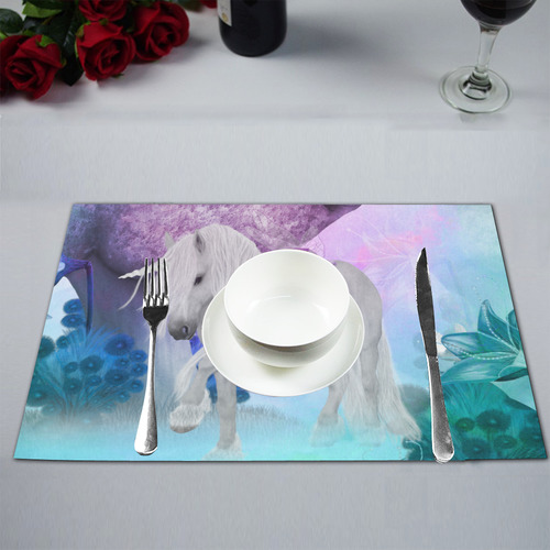 Unicorn with sleeping fairy Placemat 12’’ x 18’’ (Set of 4)