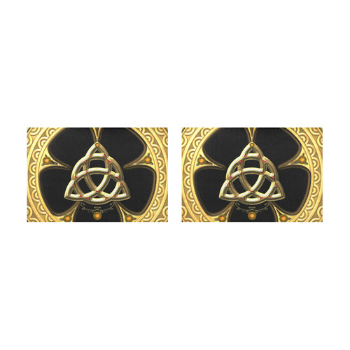 The celtic knote, golden design Placemat 12’’ x 18’’ (Set of 2)