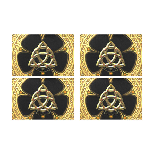 The celtic knote, golden design Placemat 12’’ x 18’’ (Four Pieces)