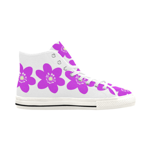 Red Anemone Hepatica. Inspired by the Magic Island of Gotland. Vancouver H Women's Canvas Shoes (1013-1)