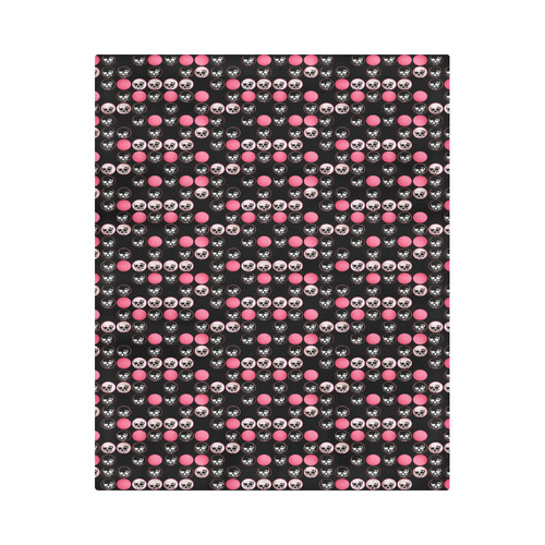 Pastel Goth Skull Polka Dots Duvet Cover 86"x70" ( All-over-print)