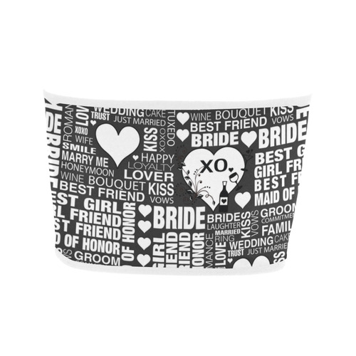 Bride Wedding Print Top Bandeau Top