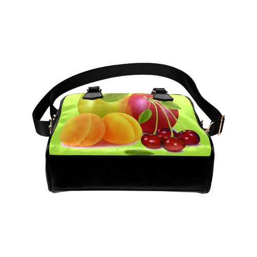 Cherries Apricots Apples Fruit Shoulder Handbag (Model 1634)