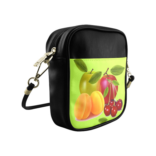 Cherries Apricots Apples Fruit Sling Bag (Model 1627)