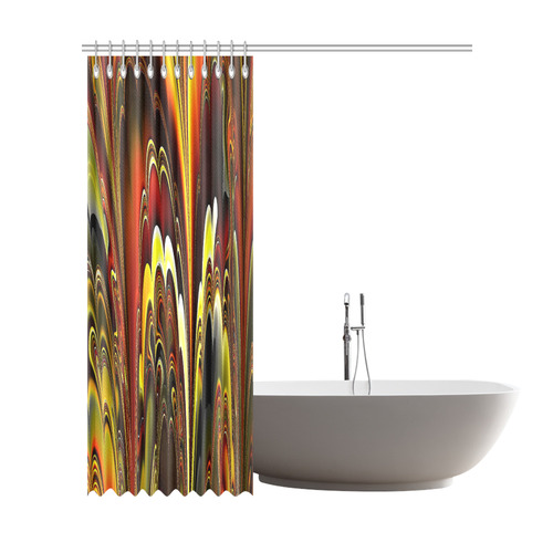 marbled fractal 417 A by JamColors Shower Curtain 72"x84"