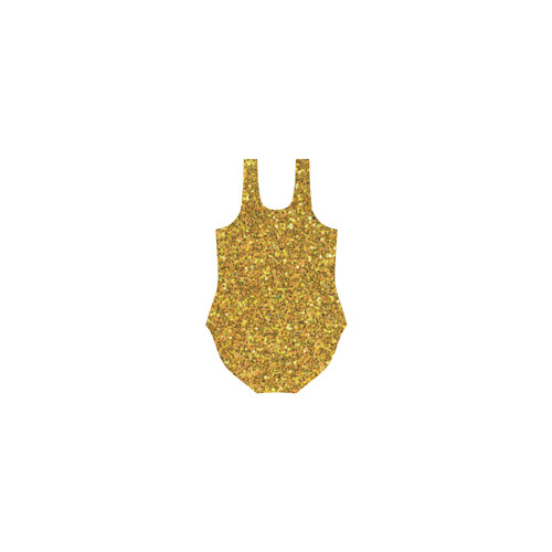 yellow glitter Vest One Piece Swimsuit (Model S04)
