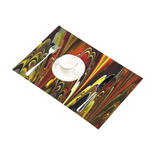 marbled fractal 417 A by JamColors Placemat 12’’ x 18’’ (Set of 6)
