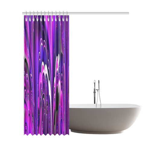 marbled fractal 417 B by JamColors Shower Curtain 72"x84"