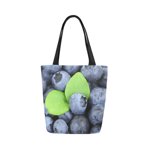 Blueberries Leaf Fruit Food Canvas Tote Bag (Model 1657)