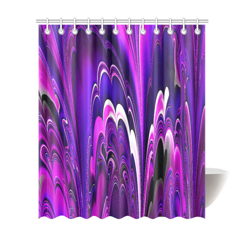 marbled fractal 417 B by JamColors Shower Curtain 72"x84"