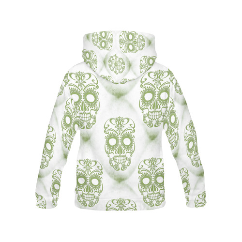 Skull20170353_by_JAMColors All Over Print Hoodie for Women (USA Size) (Model H13)