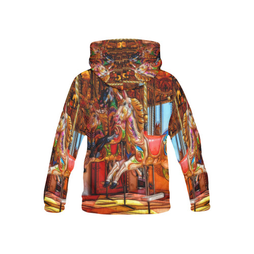 Take A Ride On The Merry-go-round All Over Print Hoodie for Kid (USA Size) (Model H13)