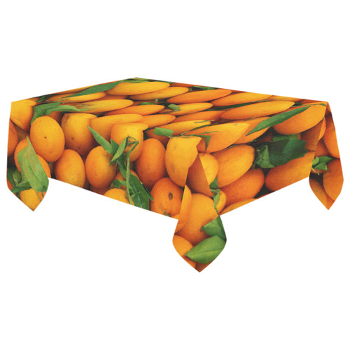 Oranges Fruit Cotton Linen Tablecloth 60"x 104"