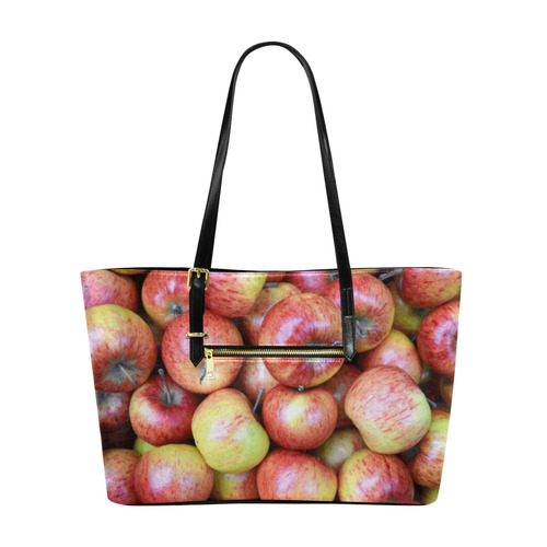 Autumn Apples Red Green Fruit Euramerican Tote Bag/Large (Model 1656)