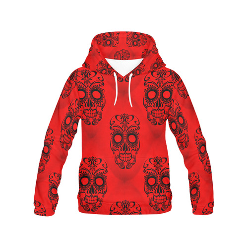 Skull20170356_by_JAMColors All Over Print Hoodie for Women (USA Size) (Model H13)