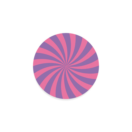 Pink and Purple Swirl Round Coaster