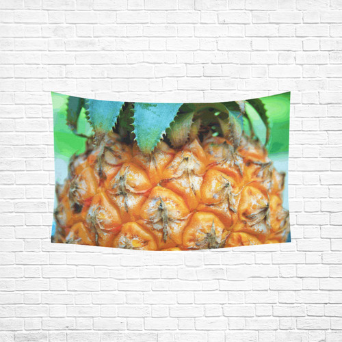 Pineapple Fruit Cotton Linen Wall Tapestry 60"x 40"