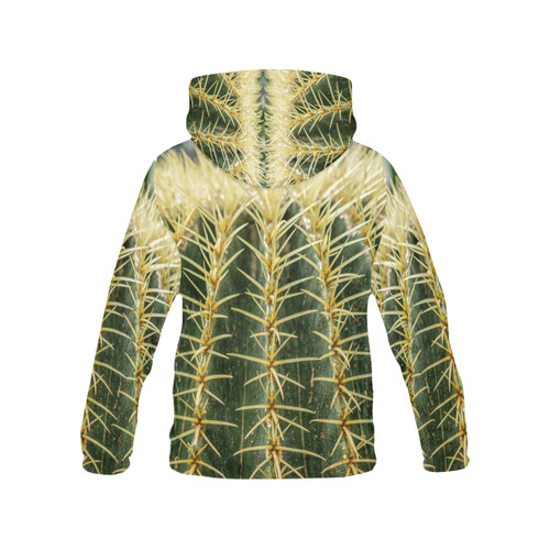 Photography Art - Cactus green yellow All Over Print Hoodie for Women (USA Size) (Model H13)