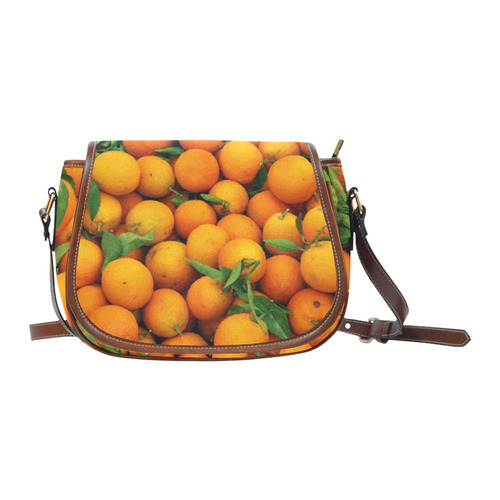 Oranges Fruit Saddle Bag/Small (Model 1649) Full Customization