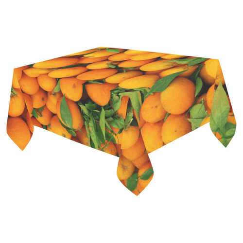 Oranges Fruit Cotton Linen Tablecloth 52"x 70"