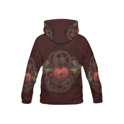 Fantastic Steampunk Heart Love All Over Print Hoodie for Kid (USA Size) (Model H13)