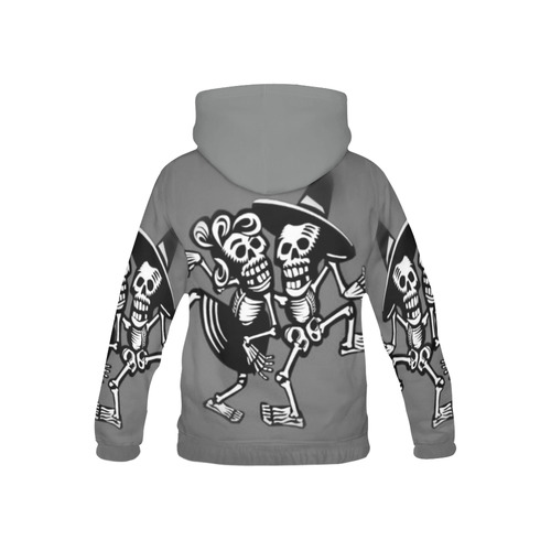 lets dance- Skulls All Over Print Hoodie for Kid (USA Size) (Model H13)