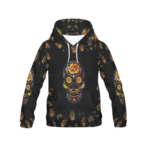 Skull20170310_by_JAMColors All Over Print Hoodie for Women (USA Size) (Model H13)