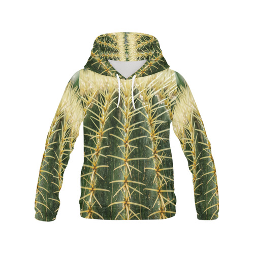 Photography Art - Cactus green yellow All Over Print Hoodie for Men (USA Size) (Model H13)