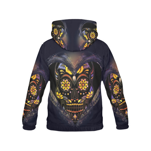 Skull20170307_by_JAMColors All Over Print Hoodie for Women (USA Size) (Model H13)