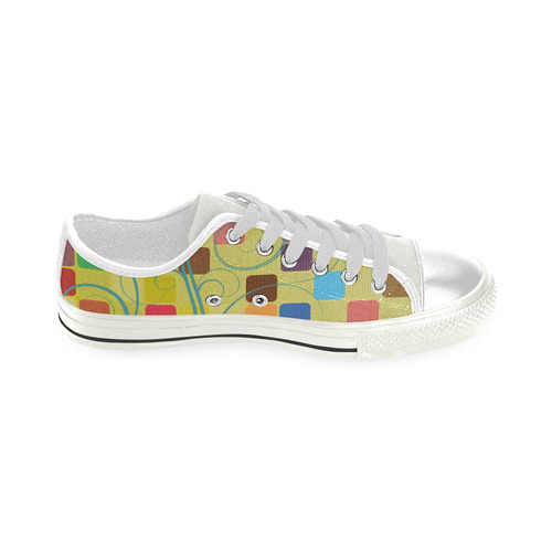 Abstract Low Top Canvas Shoes for Kid (Model 018)