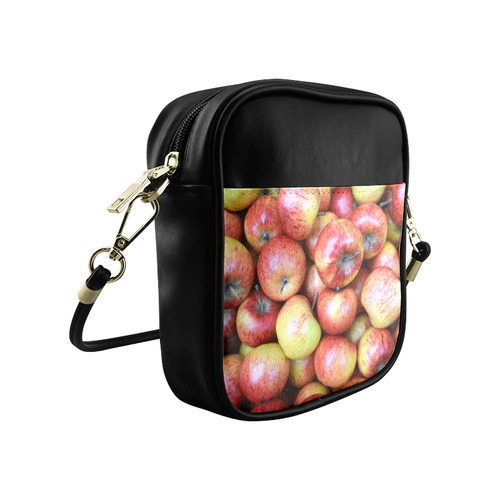 Autumn Apples Red Green Fruit Sling Bag (Model 1627)