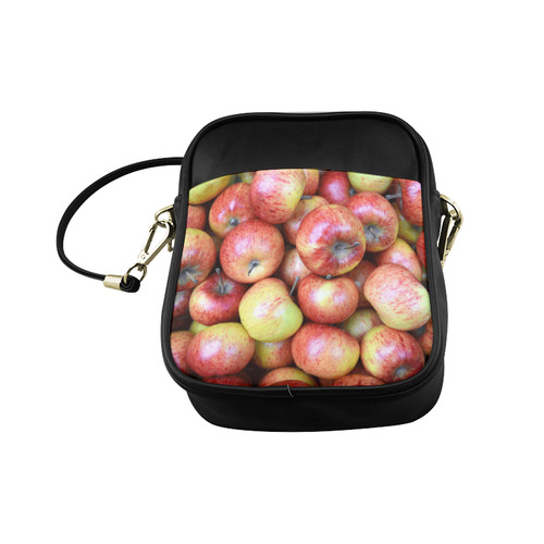 Autumn Apples Red Green Fruit Sling Bag (Model 1627)