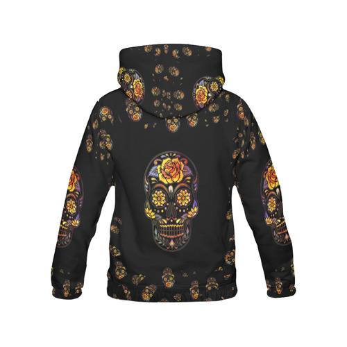 Skull20170310_by_JAMColors All Over Print Hoodie for Women (USA Size) (Model H13)