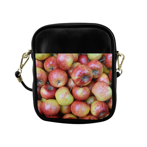 Autumn Apples Red Green Fruit Sling Bag (Model 1627)