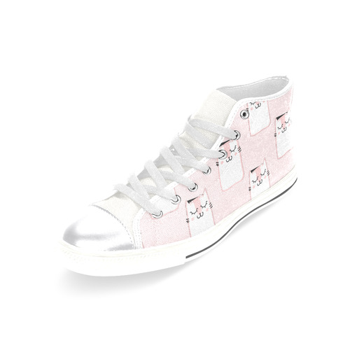 Cute Kitty Women's Classic High Top Canvas Shoes (Model 017)