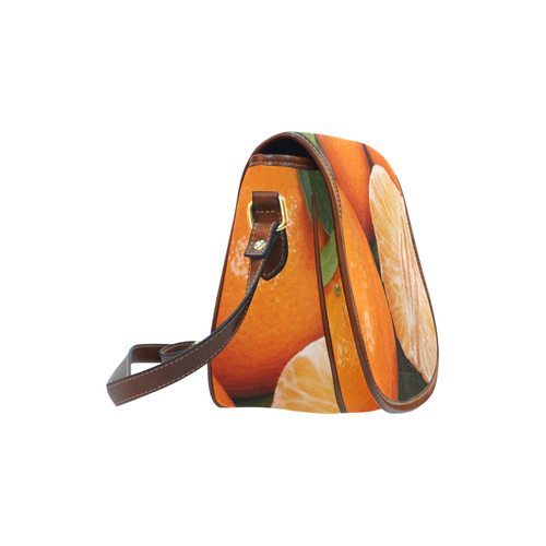 Oranges & Peeled Orange Fruit Saddle Bag/Small (Model 1649) Full Customization