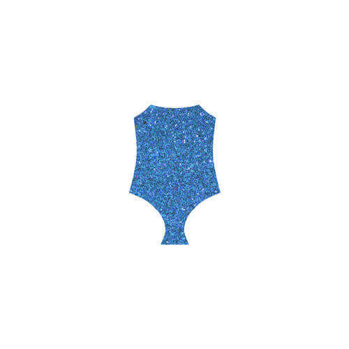 light blue glitter Strap Swimsuit ( Model S05)