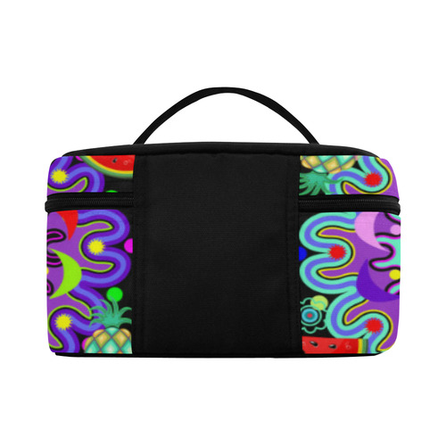 Mandalas and Exotic Fruits Pattern Cosmetic Bag/Large (Model 1658)