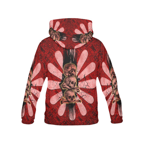 Skulls on a flower All Over Print Hoodie for Women (USA Size) (Model H13)