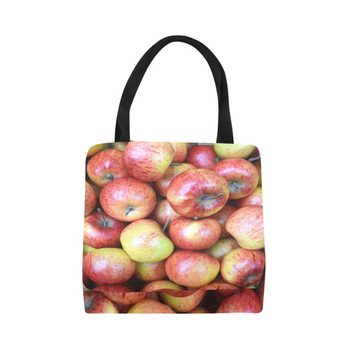 Autumn Apples Red Green Fruit Canvas Tote Bag (Model 1657)