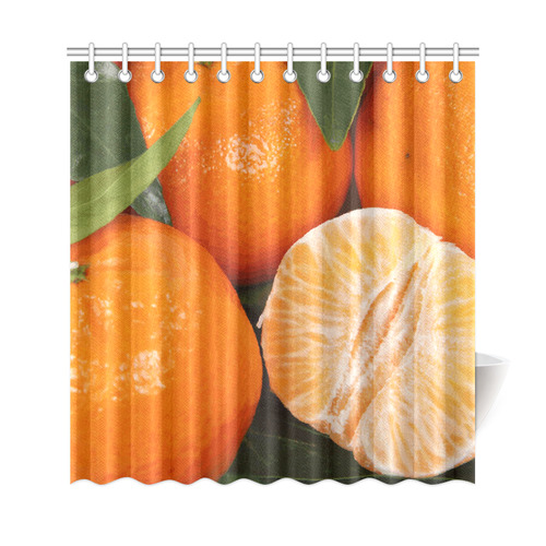 Oranges & Peeled Orange Fruit Shower Curtain 69"x72"