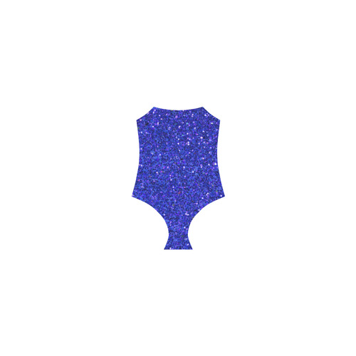 blue glitter Strap Swimsuit ( Model S05)