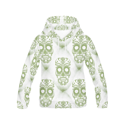 Skull20170353_by_JAMColors All Over Print Hoodie for Women (USA Size) (Model H13)