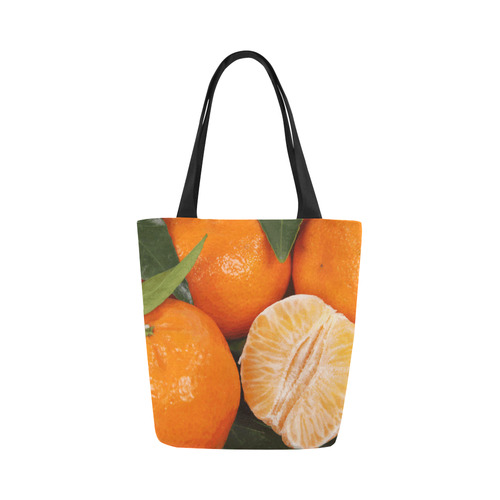 Oranges & Peeled Orange Fruit Canvas Tote Bag (Model 1657)