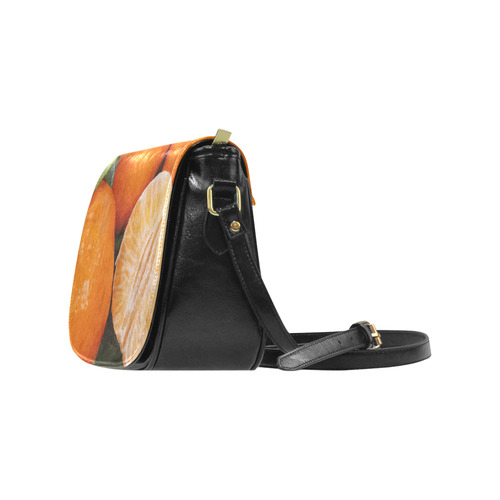 Oranges & Peeled Orange Fruit Classic Saddle Bag/Small (Model 1648)