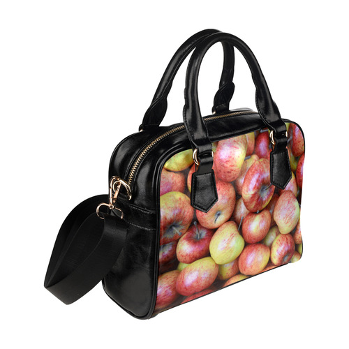 Autumn Apples Red Green Fruit Shoulder Handbag (Model 1634)